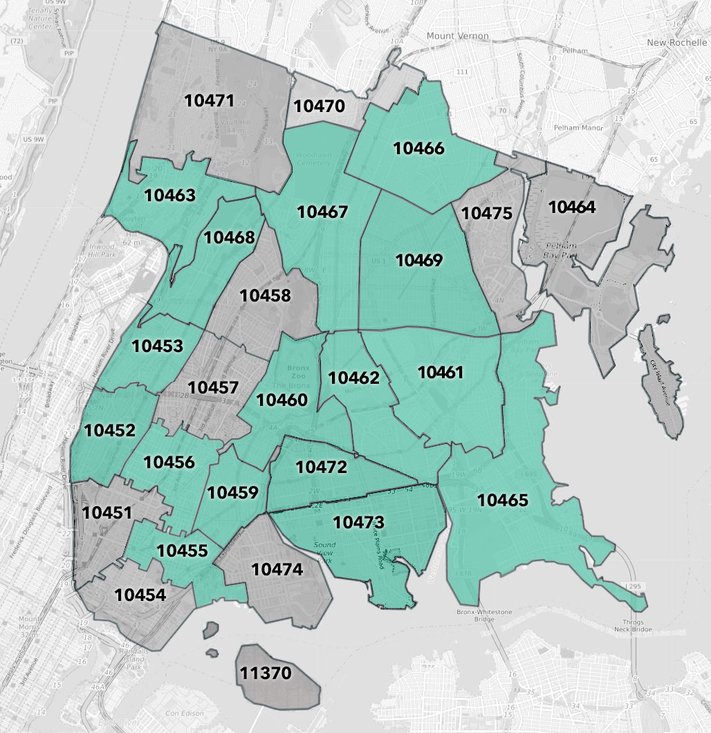 Bronx Zip Code Map Jesus Week