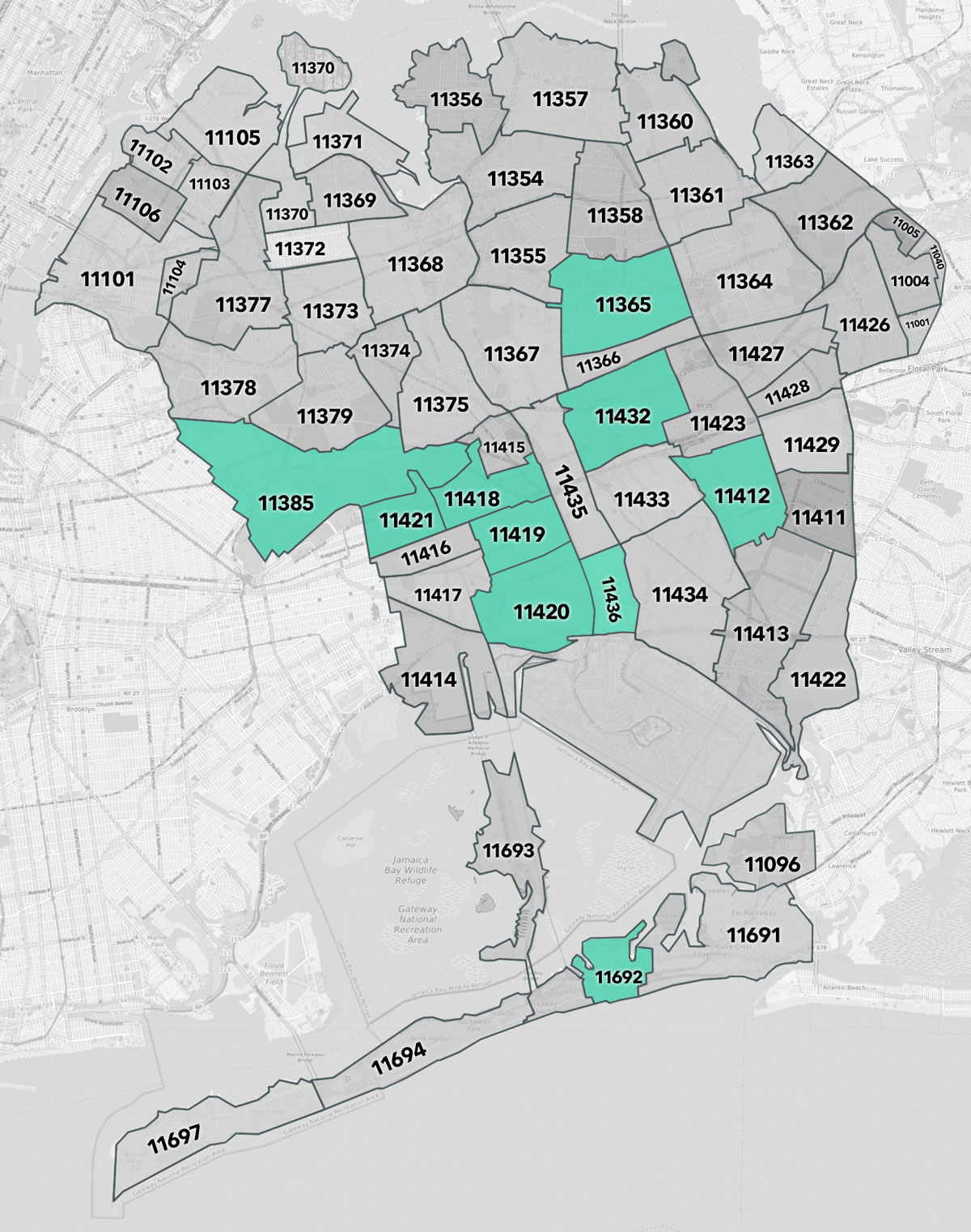 Queens Map With Zip Codes Polly Camellia   Queens Zip Code Map 3 1 