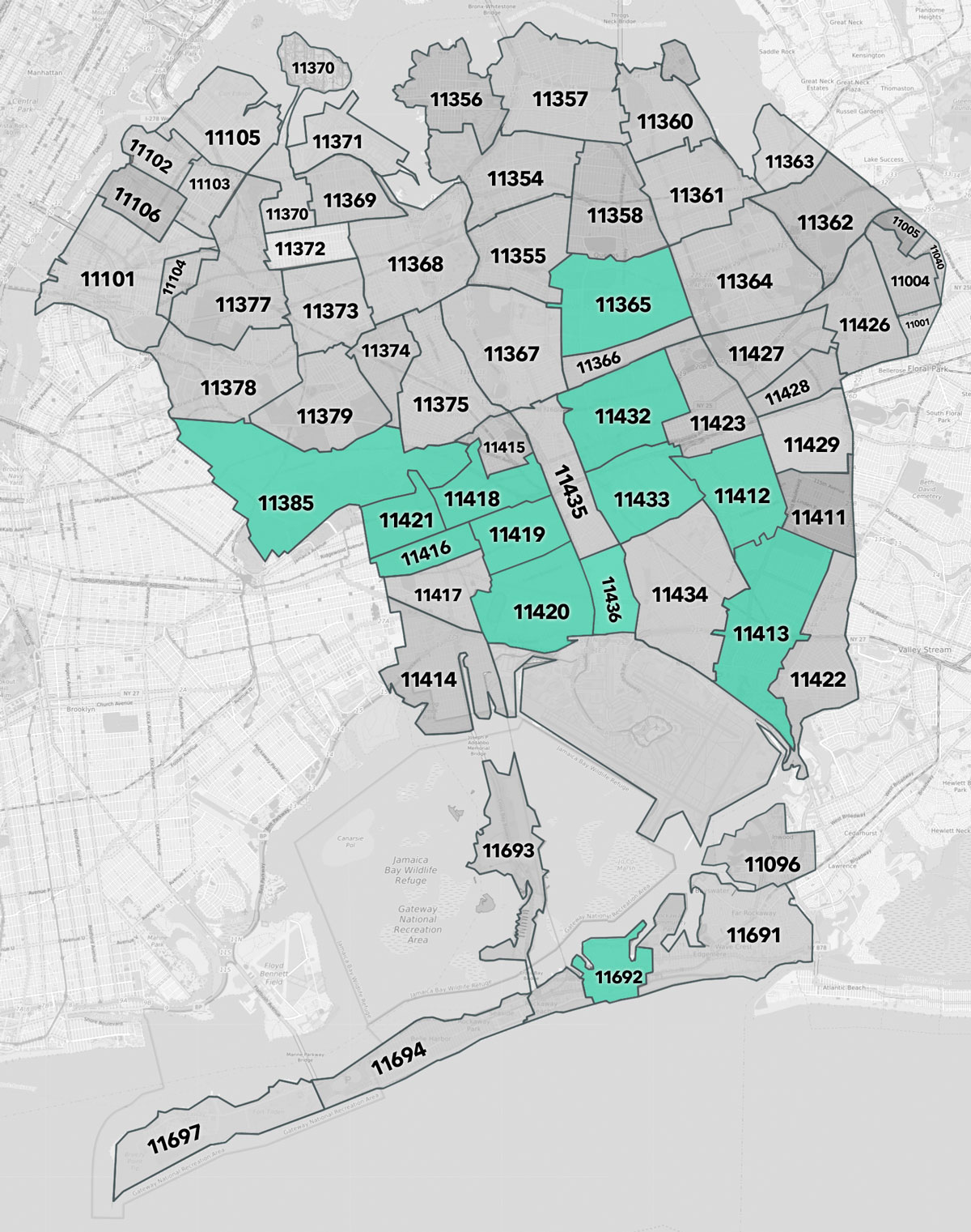 Queens Zip Code Map 6 